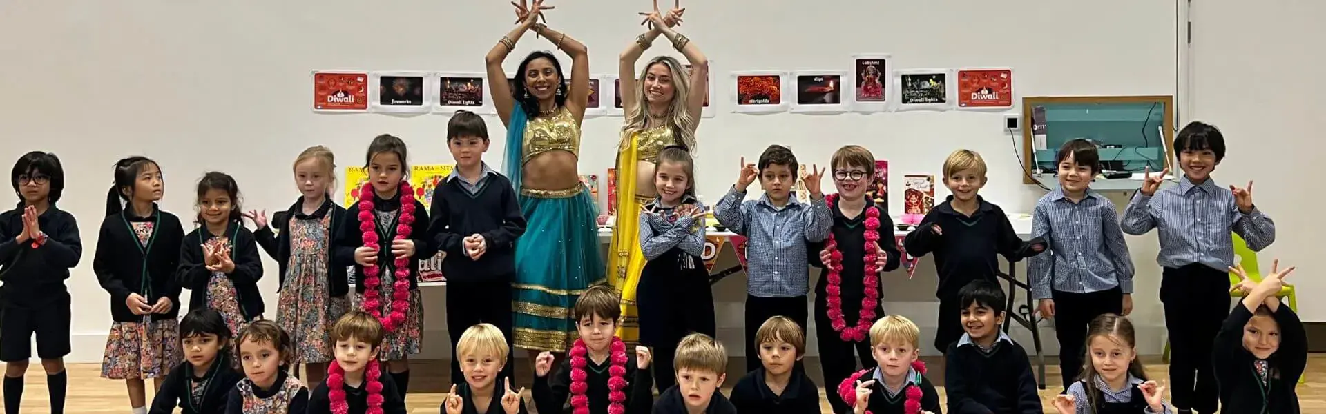 Pupils enjoyed a fantastic Diwali 🪔 celebration with two talented dancers | Ibstock Place School, Roehampton, Private School Near Richmond, Barnes, Putney, Kingston, & Wandsworth 