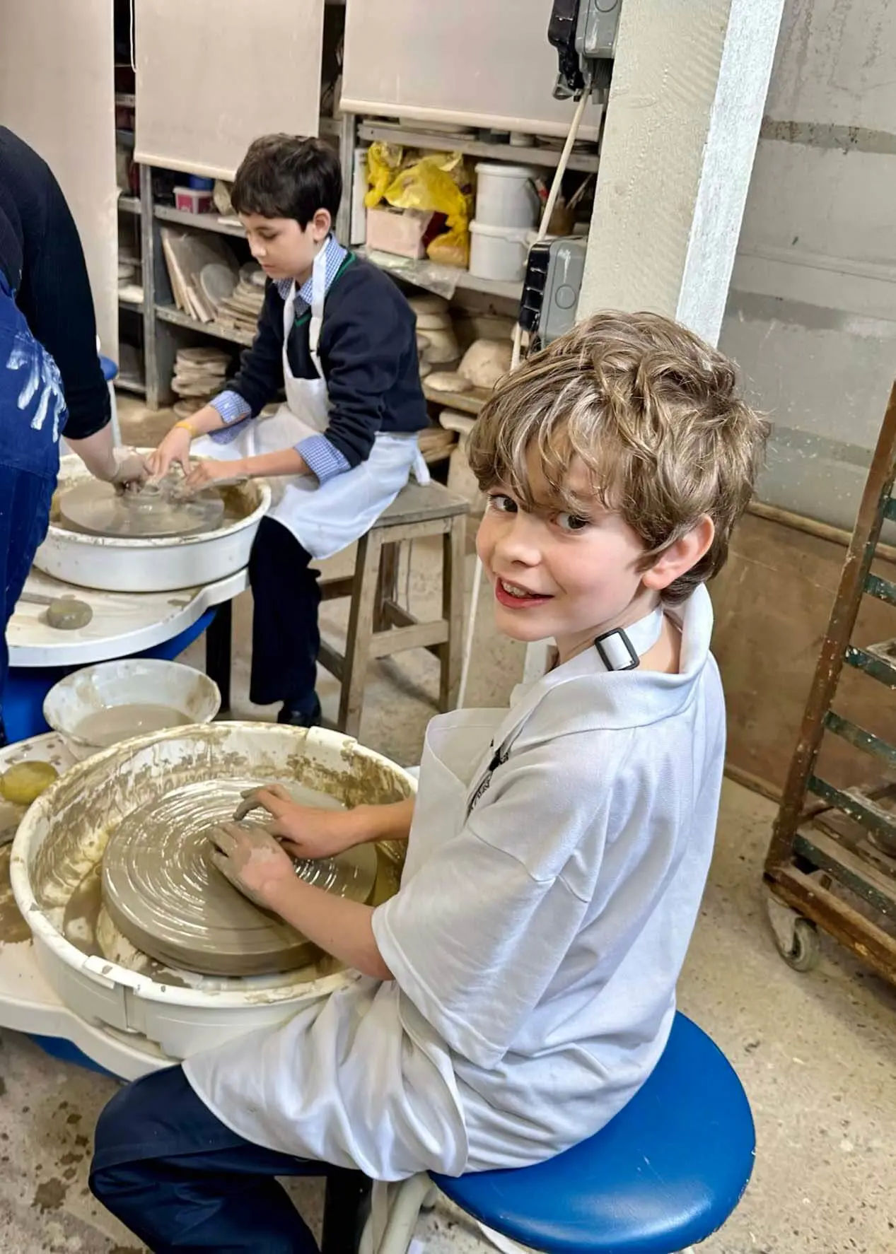 Prep 5 pupils of Ibstock Place School took a ceramics class.