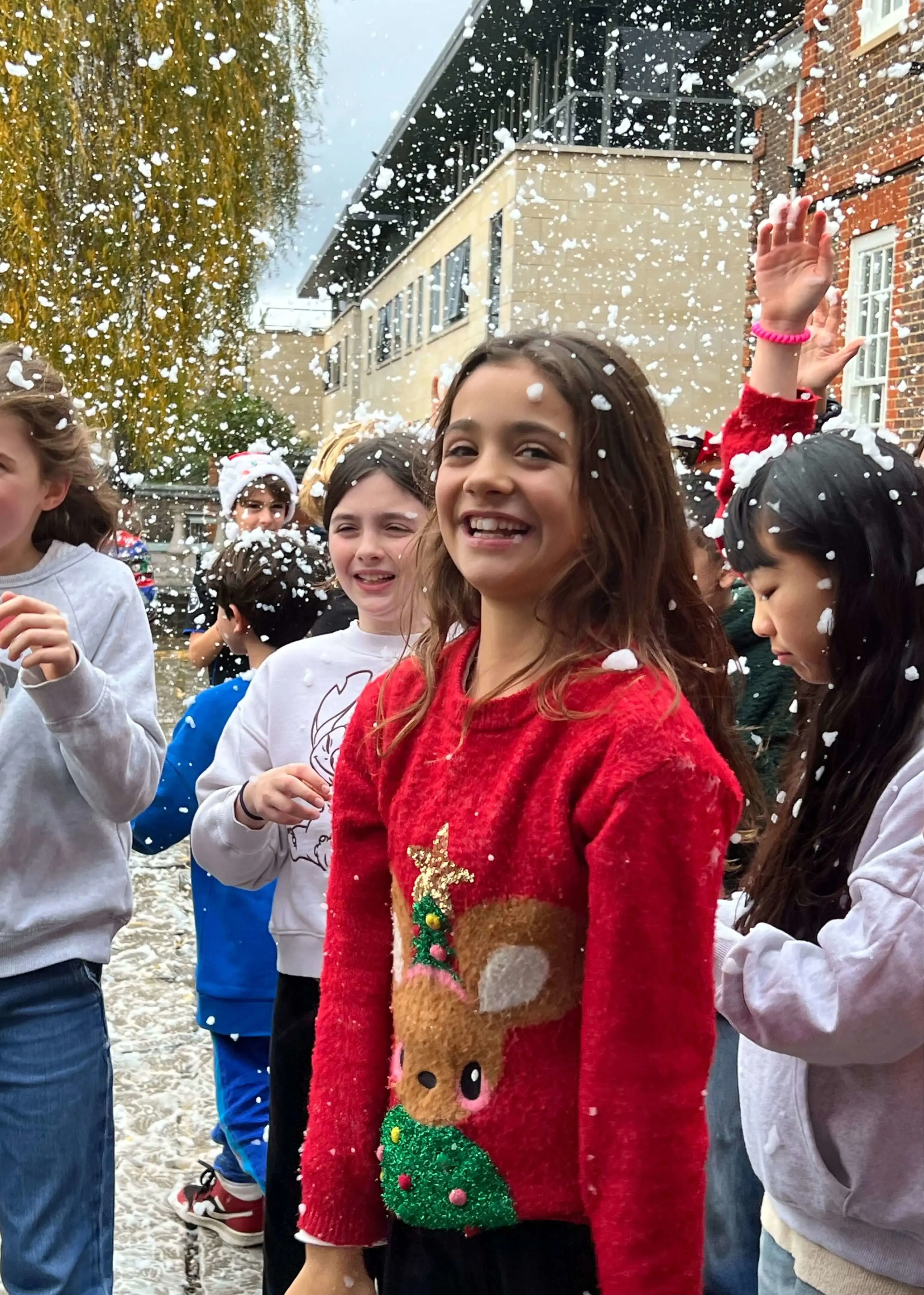 To celebrate the end of term, we surprised pupils with a snow machine | Ibstock Place School, Roehampton, Private School Near Richmond, Barnes, Putney, Kingston, & Wandsworth