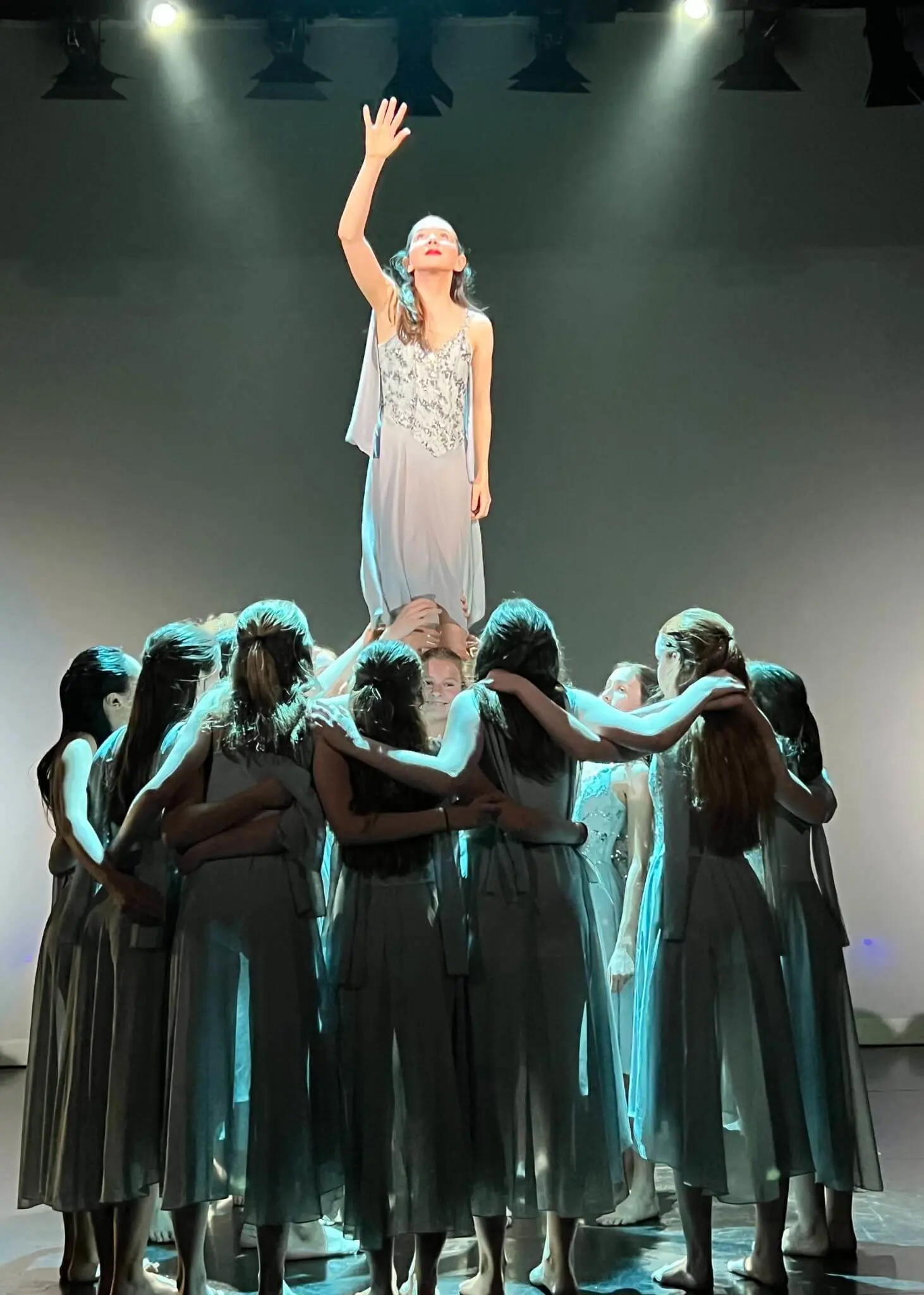 Senior pupils doing a ballet performance at Ibstock Place School, a private school near Richmond, Barnes, Putney, Kingston, and Wandsworth on an overseas trip. 