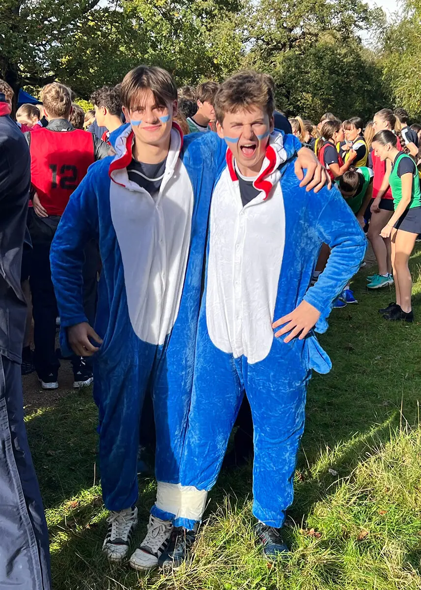 Ibstock Place School students participating in House Cross Country 2023