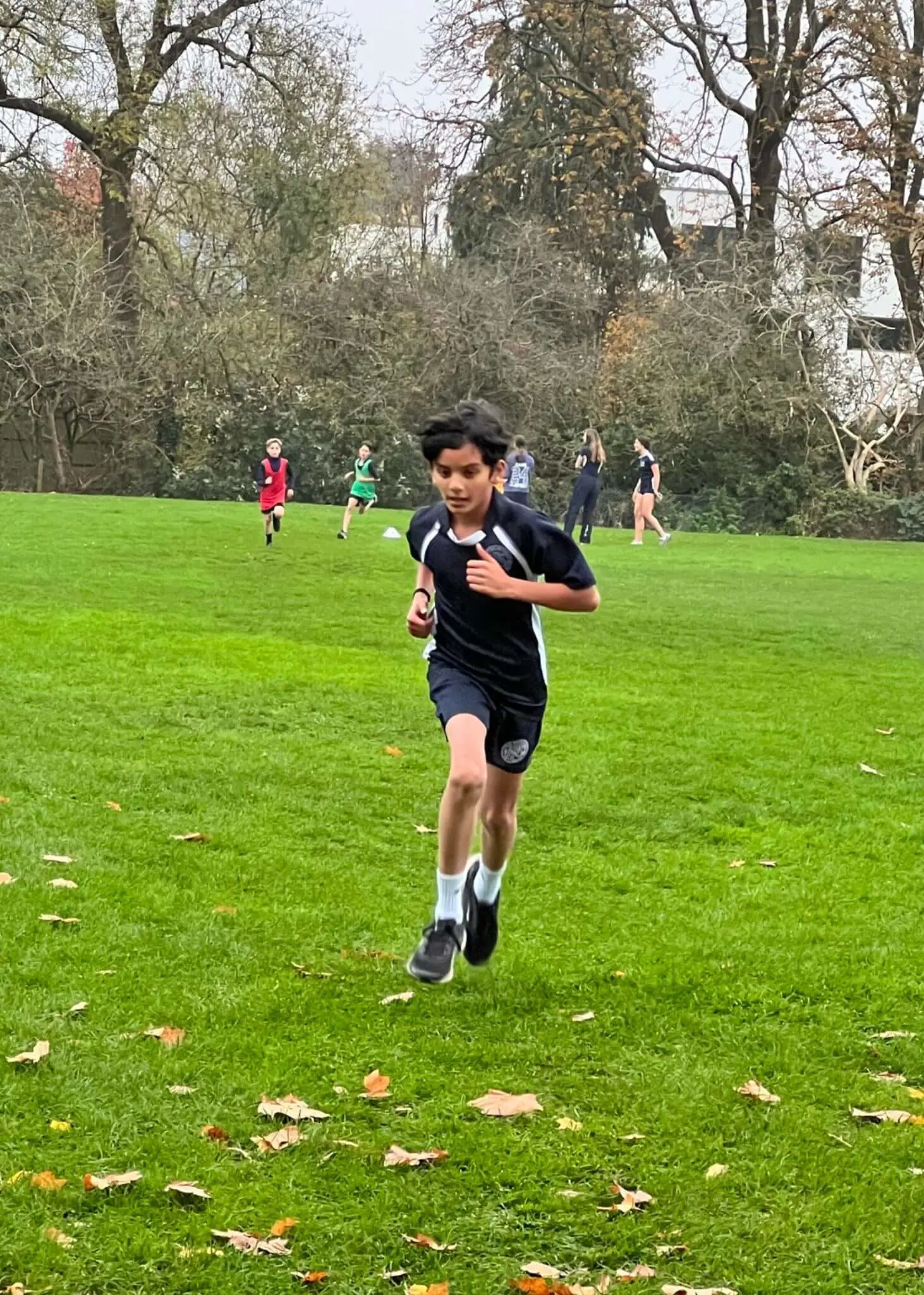 Pupils running for the House Cross Country at Ibstock Place School, Roehampton, Private School Near Richmond, Barnes, Wandsworth, Putney, Kingston.