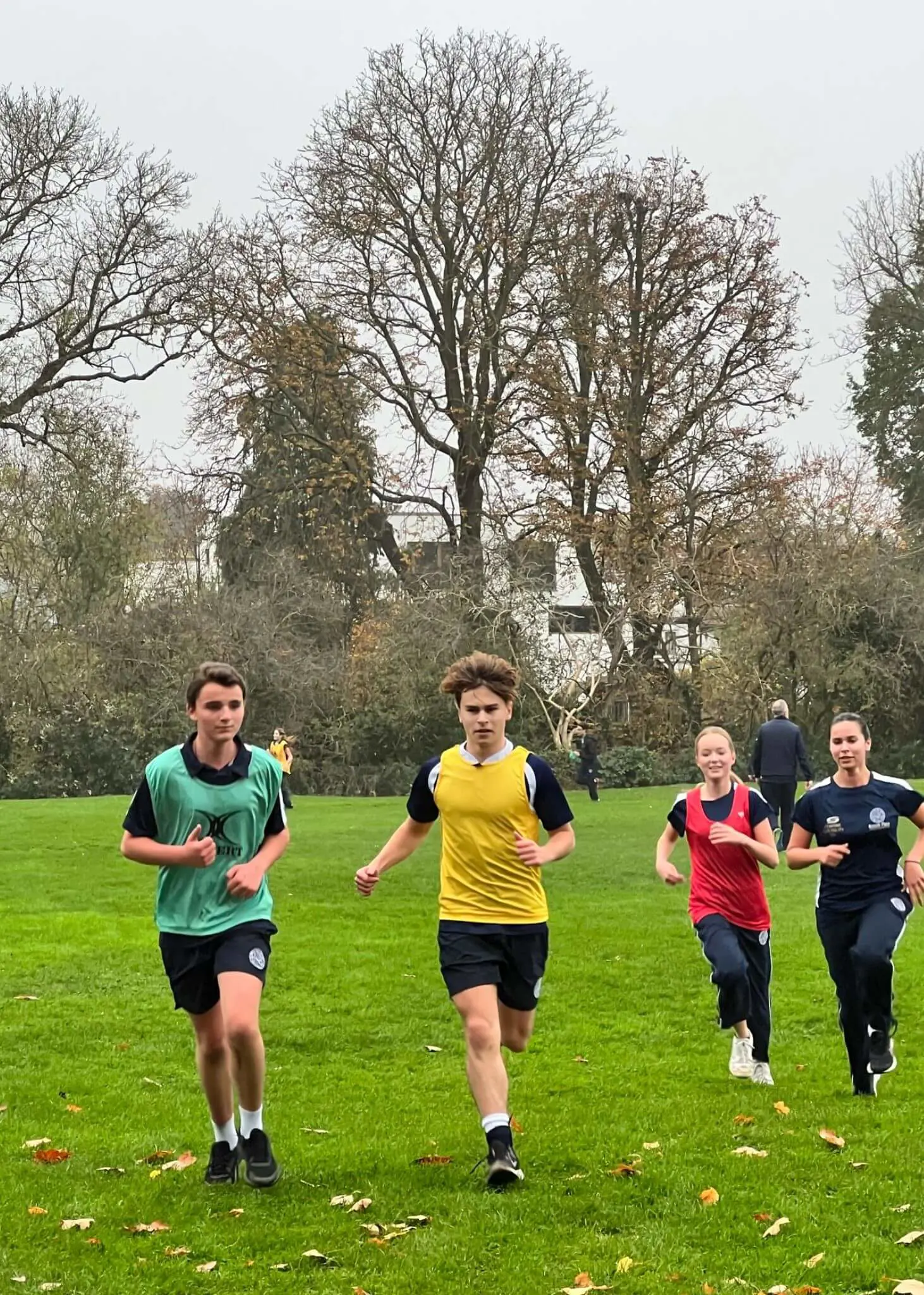 Pupils running for the House Cross Country at Ibstock Place School, Roehampton, Private School Near Richmond, Barnes, Wandsworth, Putney, Kingston.