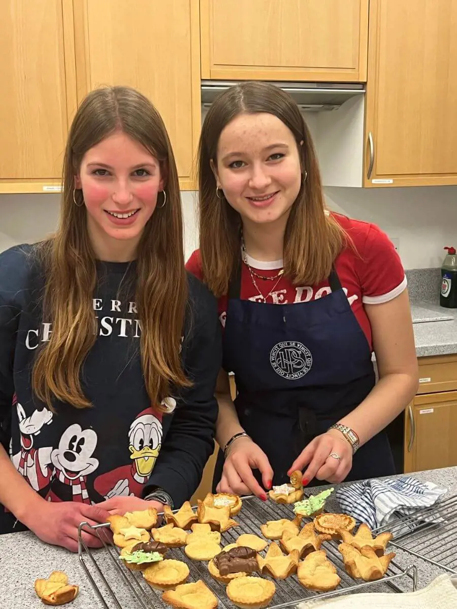 Ibstock Place School pupils baking Christmas treats.