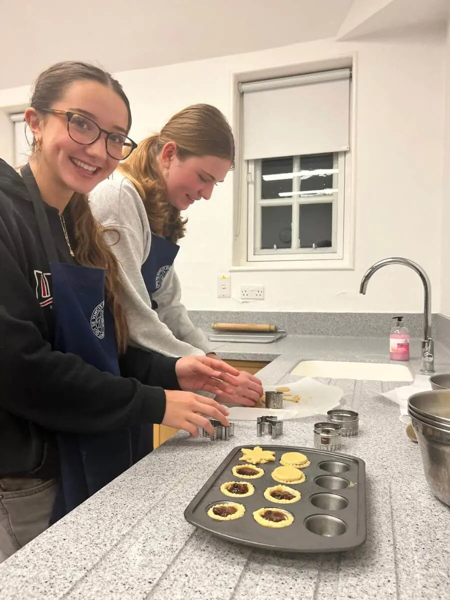 Ibstock Place School pupils baking Christmas treats.