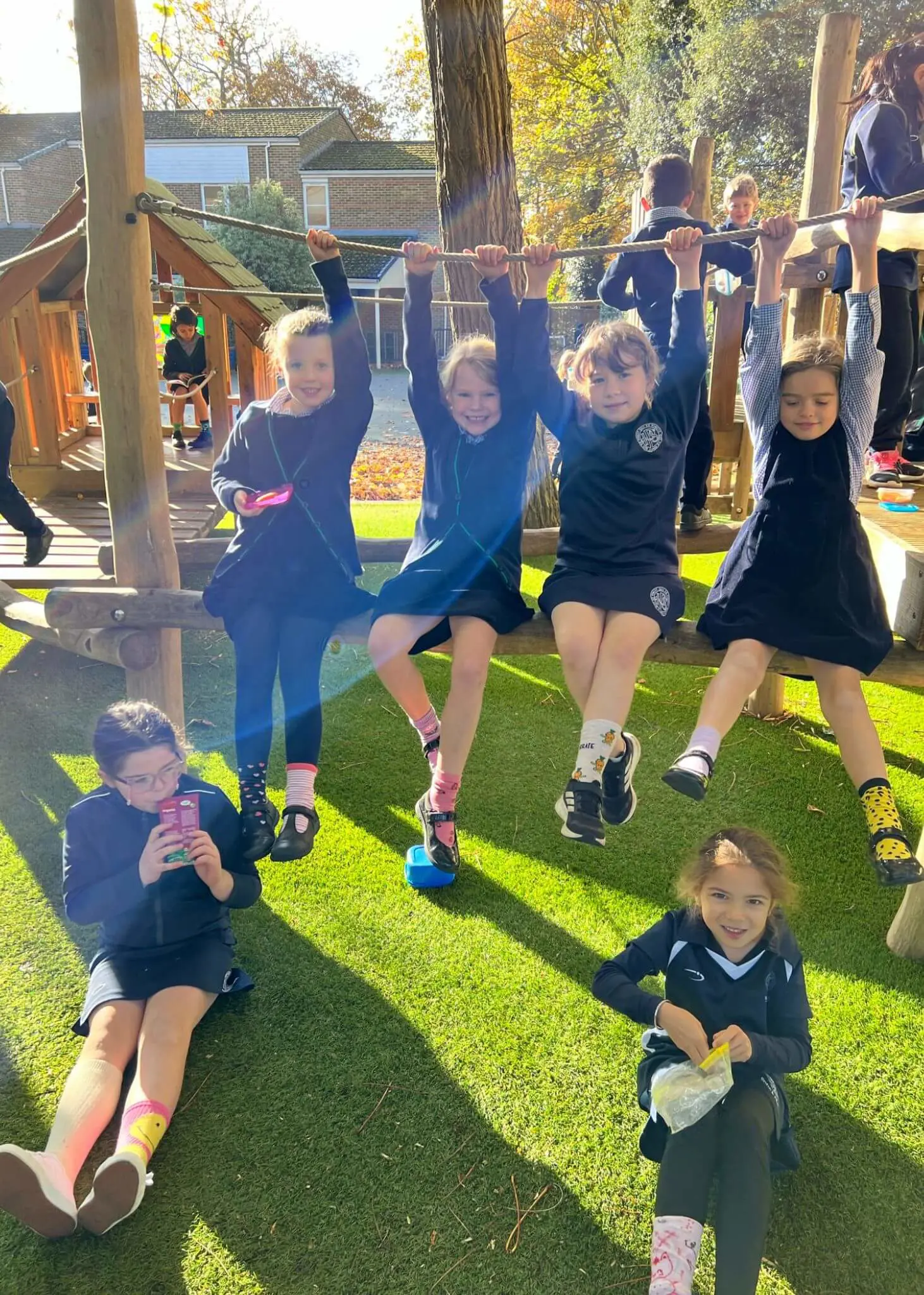 Prep pupils in odd socks| Ibstock Place School, a private school near Richmond, Barnes, Putney, Kingston, and Wandsworth. 