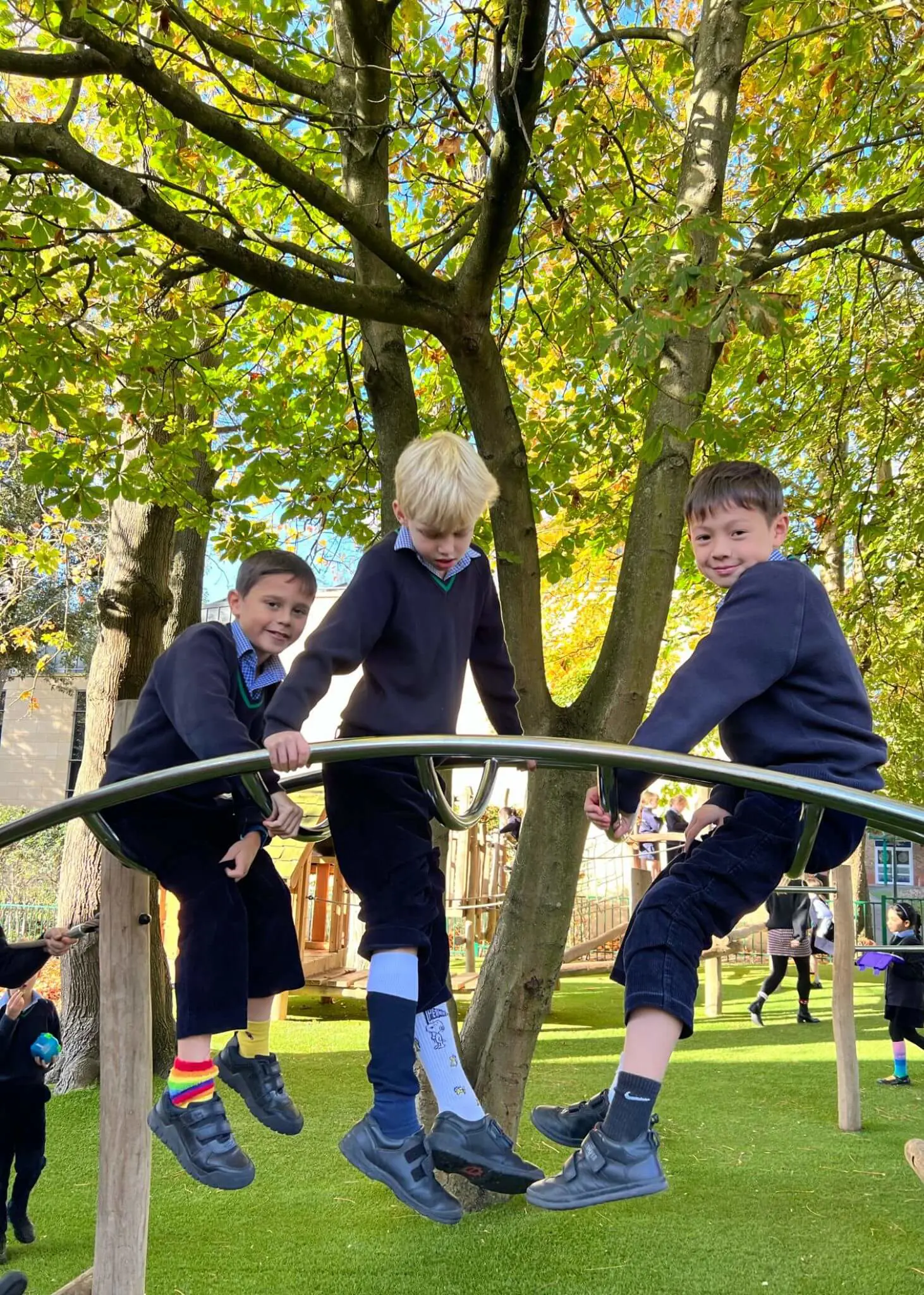 Prep pupils in odd socks| Ibstock Place School, a private school near Richmond, Barnes, Putney, Kingston, and Wandsworth. 