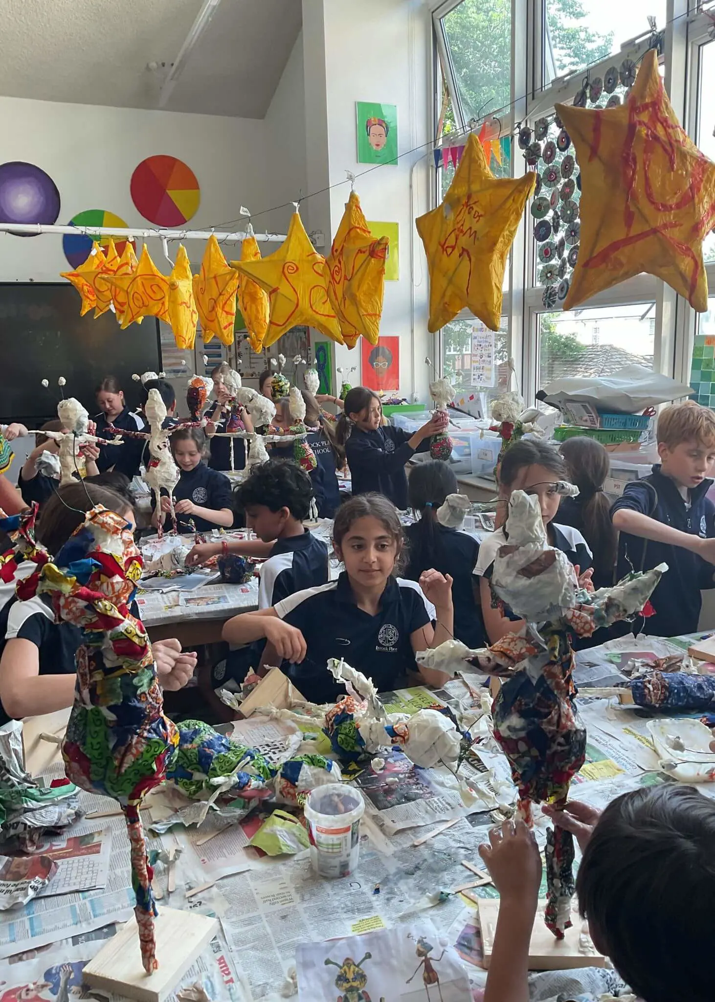 P5FC have been preparing for the Art Show with their workshop with Arty Party | Ibstock Place School, Roehampton, Private School Near Richmond, Barnes, Putney, Kingston, & Wandsworth 