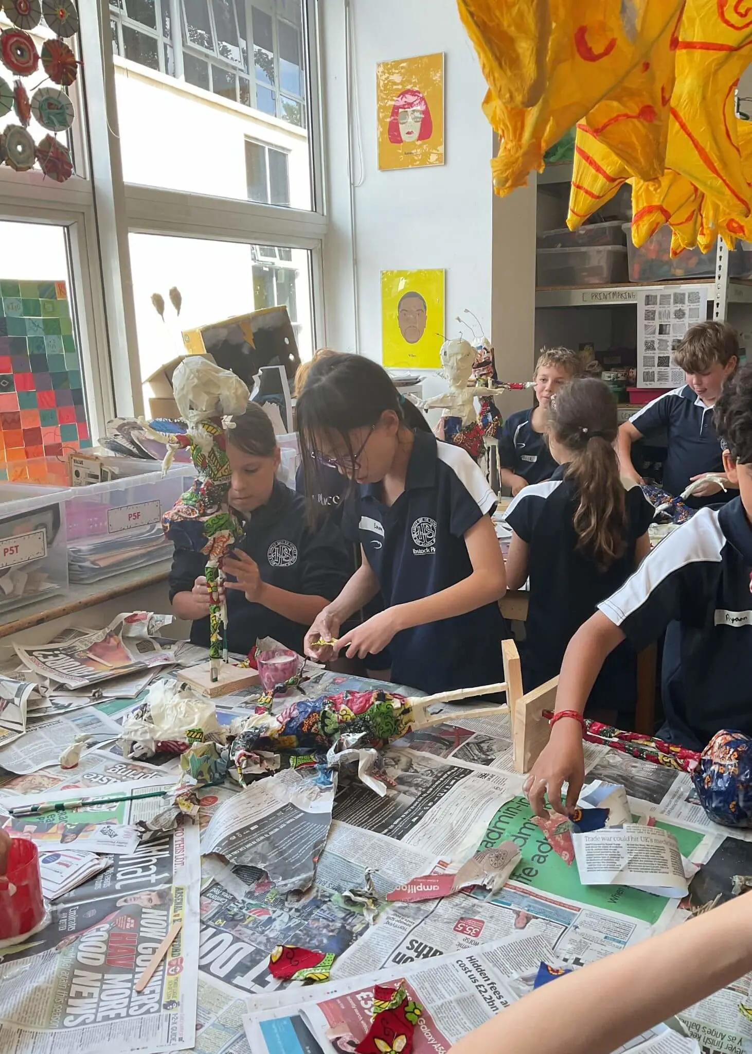 P5FC have been preparing for the Art Show with their workshop with Arty Party | Ibstock Place School, Roehampton, Private School Near Richmond, Barnes, Putney, Kingston, & Wandsworth 
