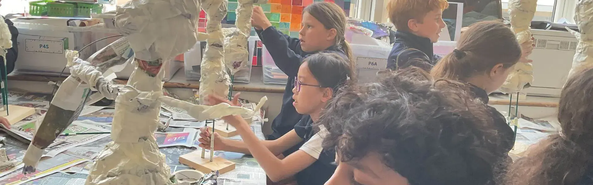 P5FC have been preparing for the Art Show with their workshop with Arty Party | Ibstock Place School, Roehampton, Private School Near Richmond, Barnes, Putney, Kingston, & Wandsworth 