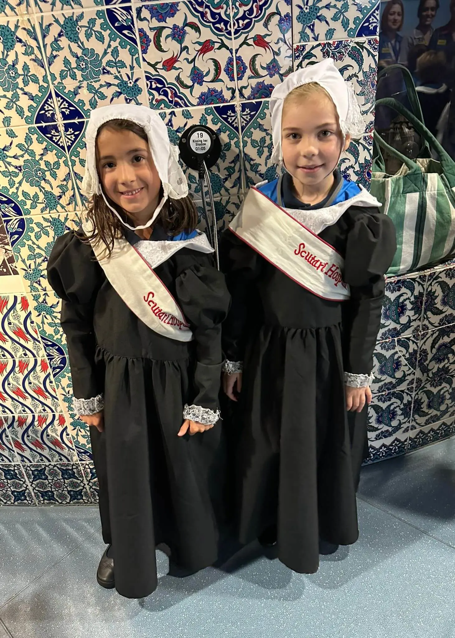 Prep 2 pupils wearing a costume at the Florence Nightingale Museum | Ibstock Place School, Roehampton, Private School Near Richmond, Barnes, Wandsworth