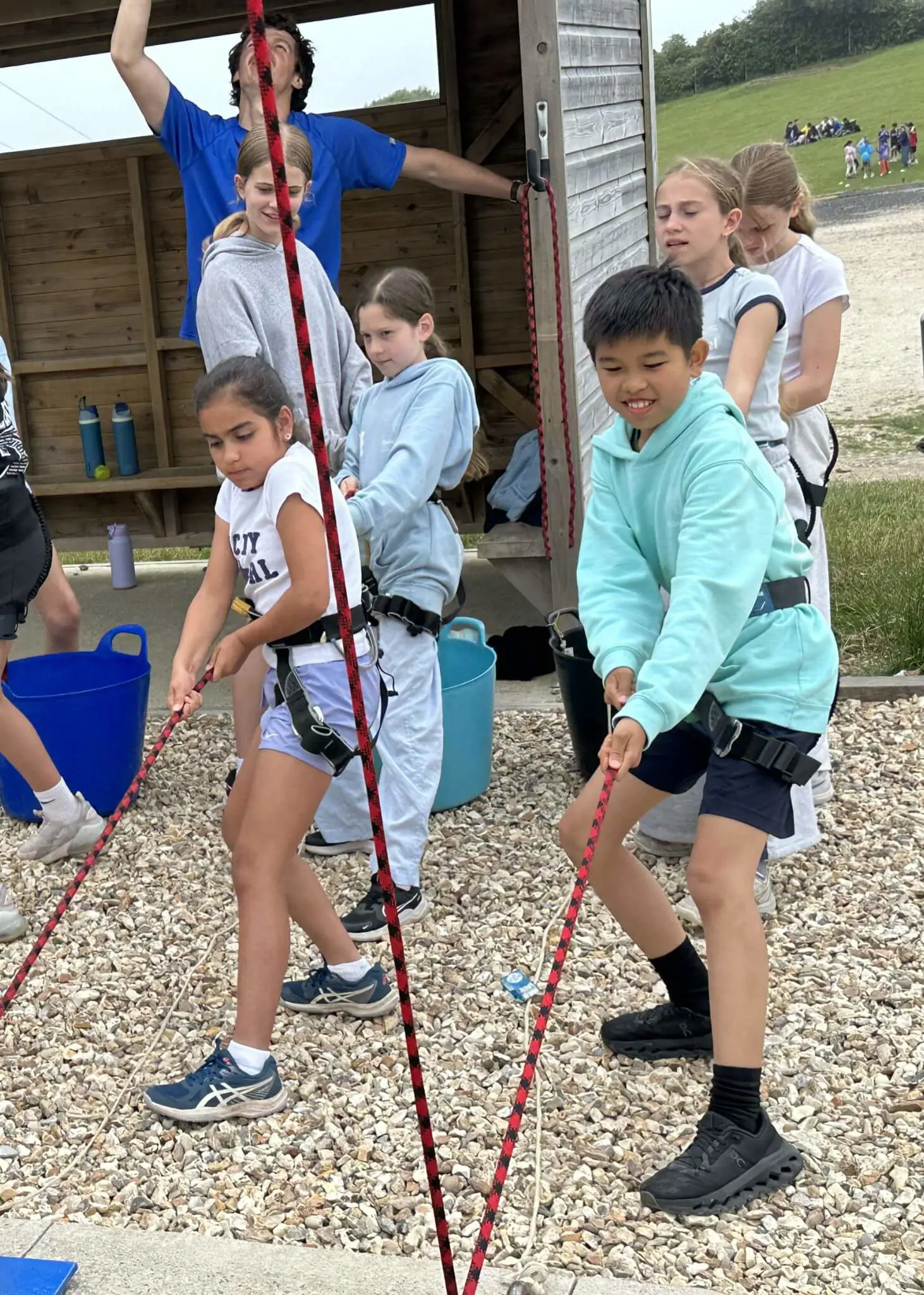 Prep 6 assembled, packed with sleeping bags, cameras and a hope for adventure | Ibstock Place School, Roehampton, Private School Near Richmond, Barnes, Putney, Kingston, & Wandsworth 