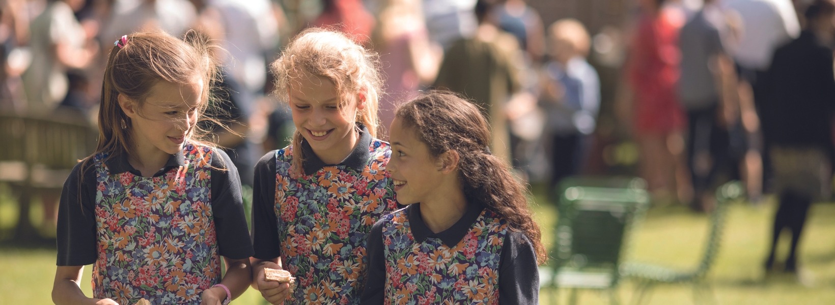 Prep pupils walking around the campus of Ibstock Place School, a private school near Richmond