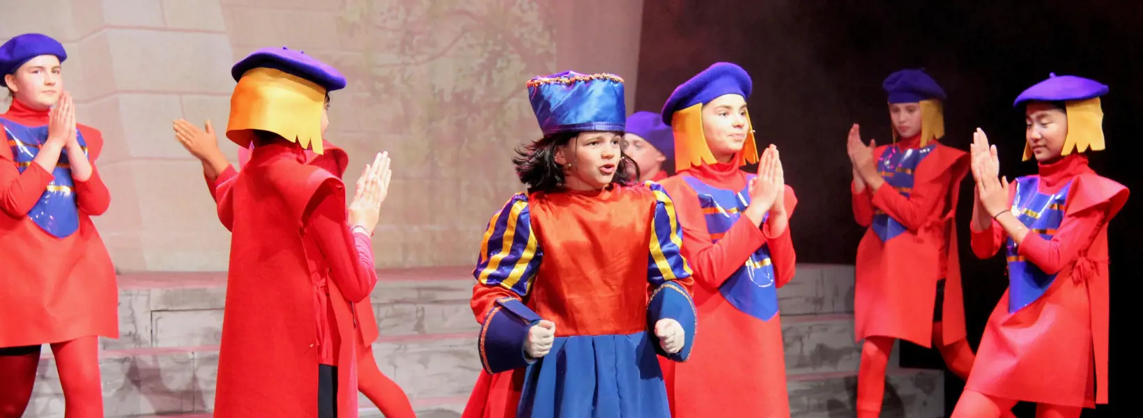 Prep pupils performing a play at Ibstock Place School, a private school near Richmond.