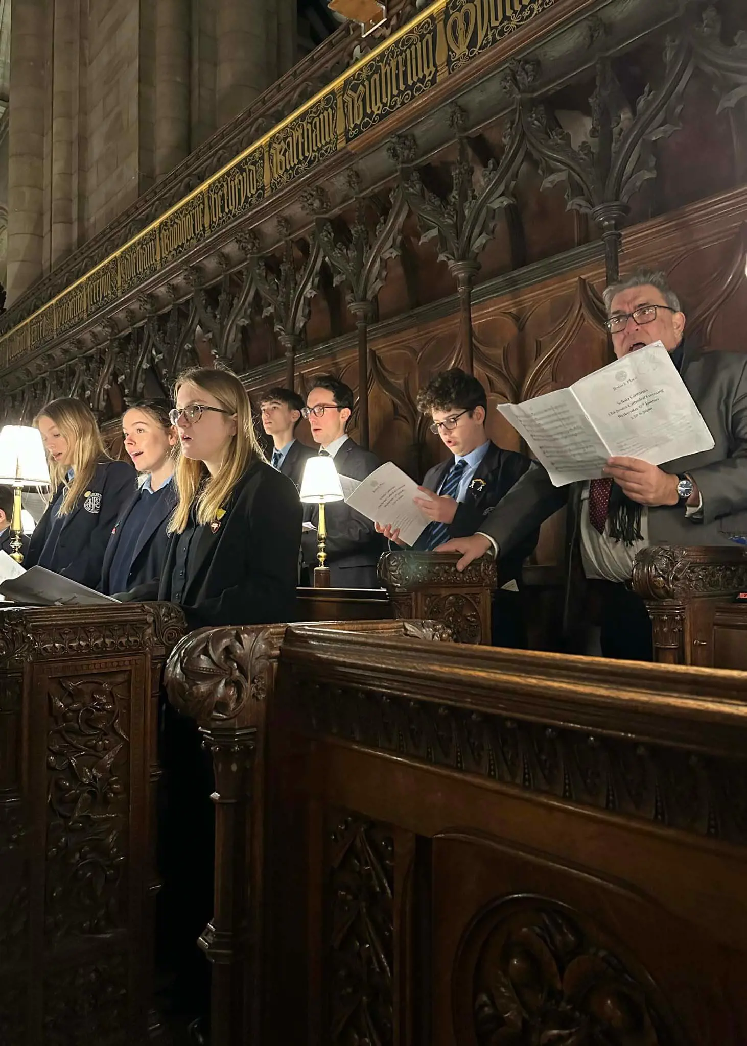 Schola Cantorum sang evensong quite superbly at Chichester Cathedral. 