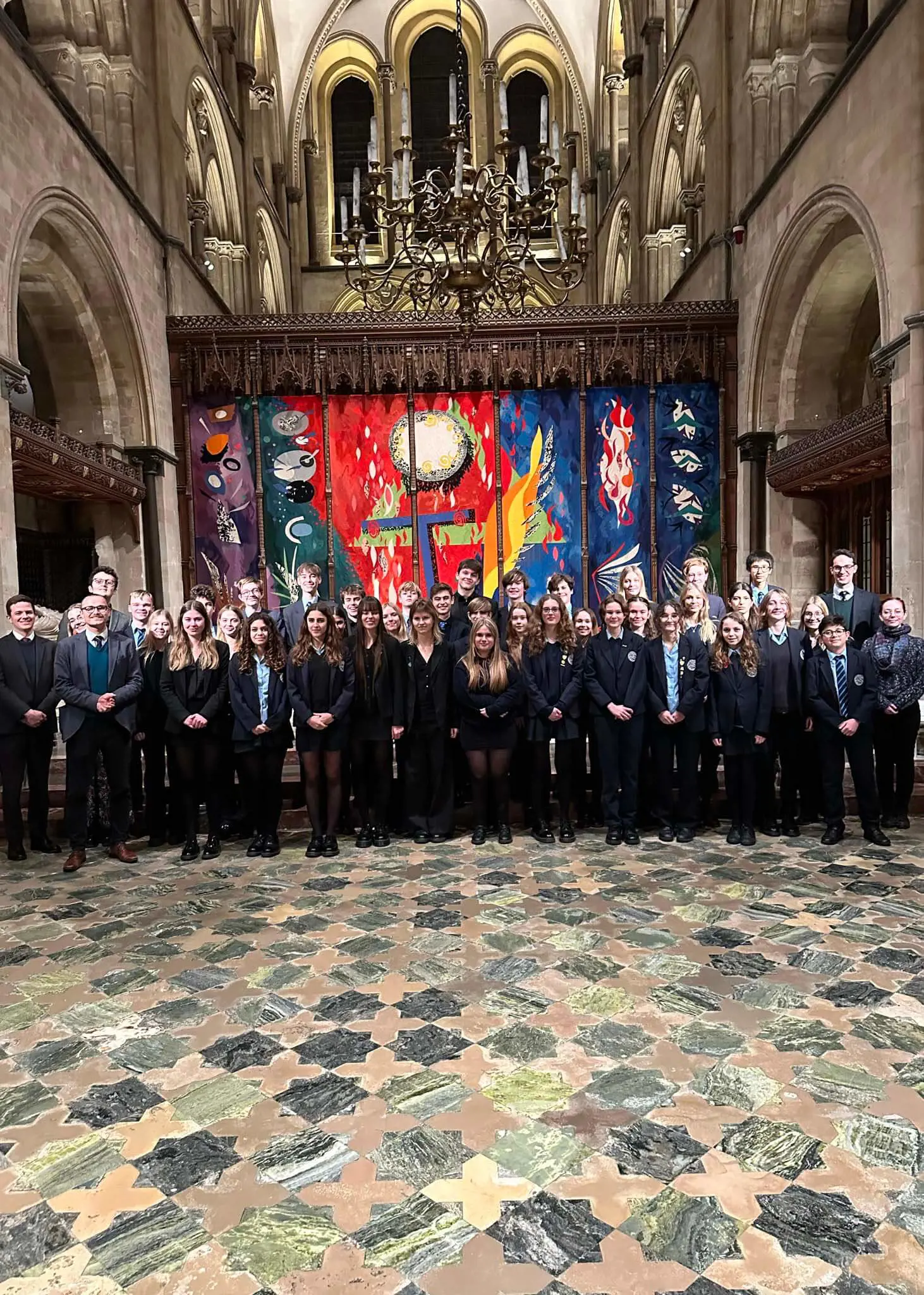 Schola Cantorum sang evensong quite superbly at Chichester Cathedral. 