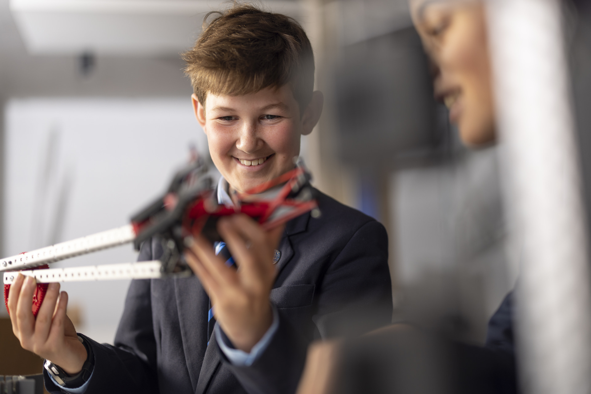 Senior pupils doing a technical experiment at Ibstock Place School, a private school near Richmond, Barnes, Putney, Kingston, and Wandsworth