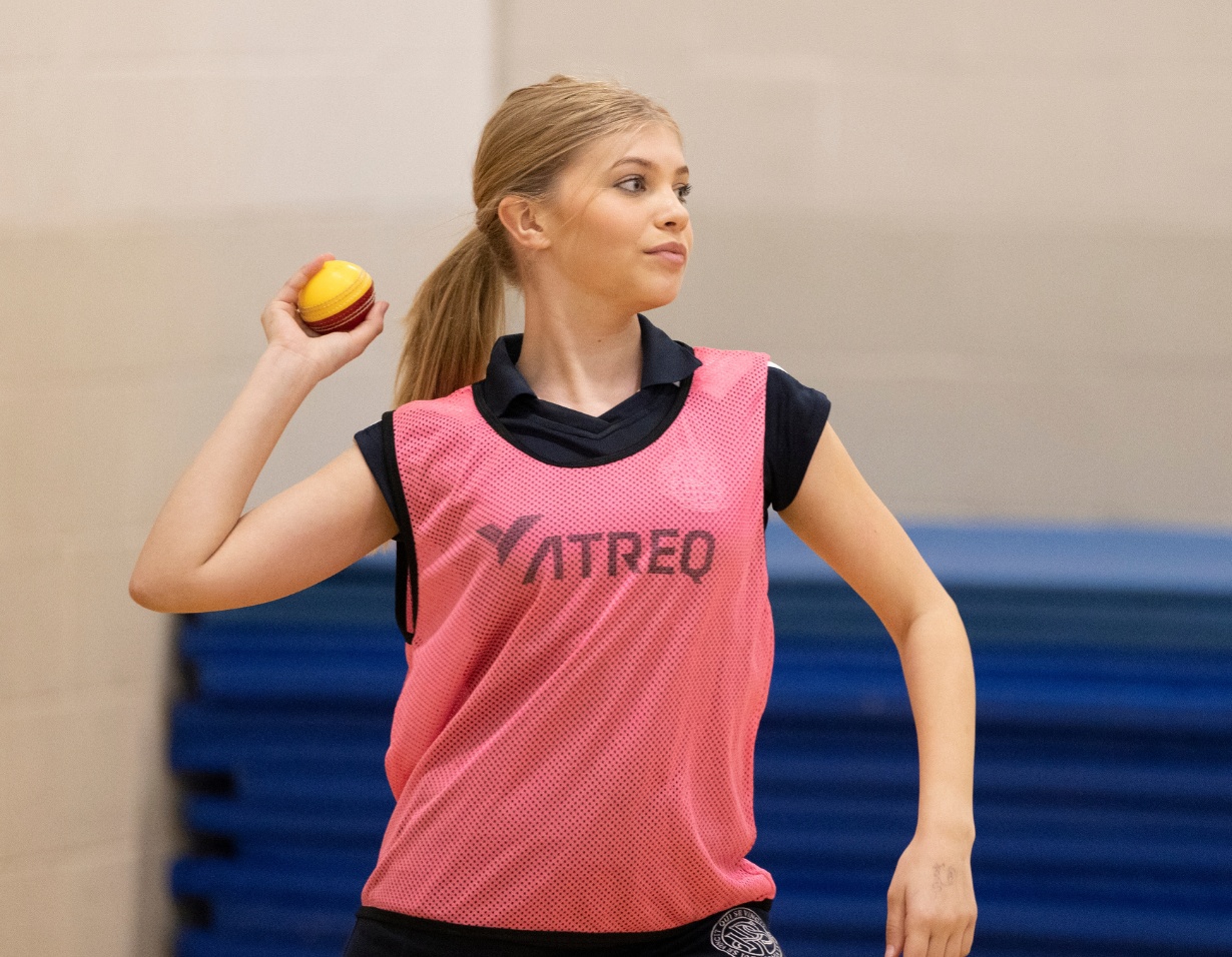 Senior pupils playing netball at Ibstock Place School, a private school near Richmond, Barnes, Putney, Kingston, and Wandsworth.