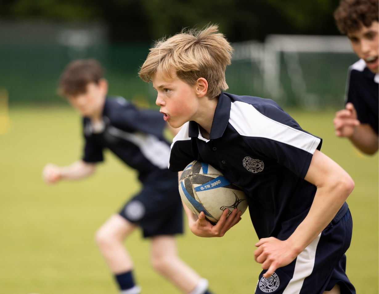Welcome to Ibstock Place School, a leading private school in South-West London, Near Richmond, Barnes, Putney, Kingston, & Wandsworth for children ages 4-18 years. Senior pupils playing rugby at Ibstock Place School, a private school near Richmond, Barnes, Putney, Kingston, and Wandsworth.