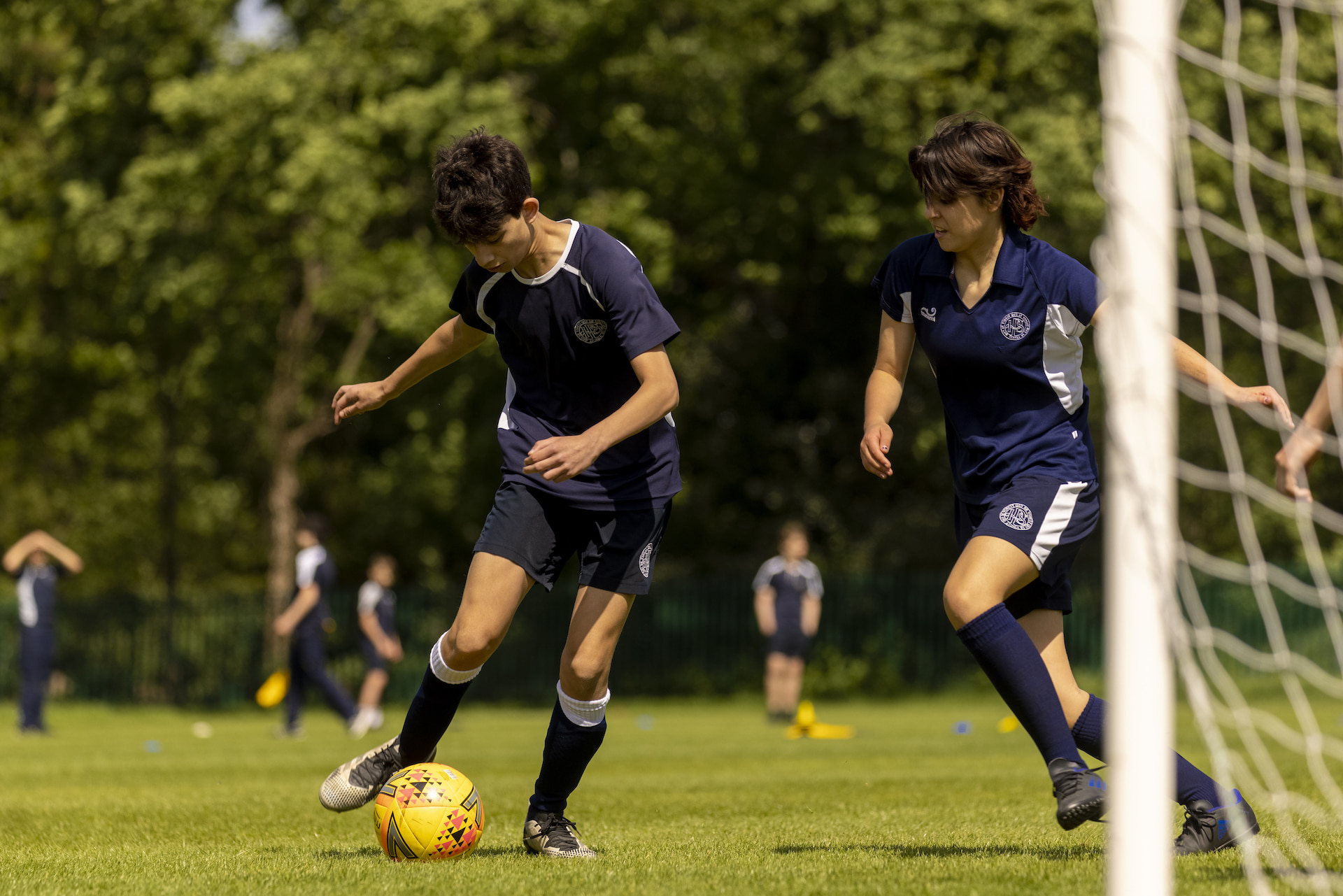 Sixth form girls football team at Ibstock Place School, a private school near Richmond, Barnes, Putney, Kingston, and Wandsworth