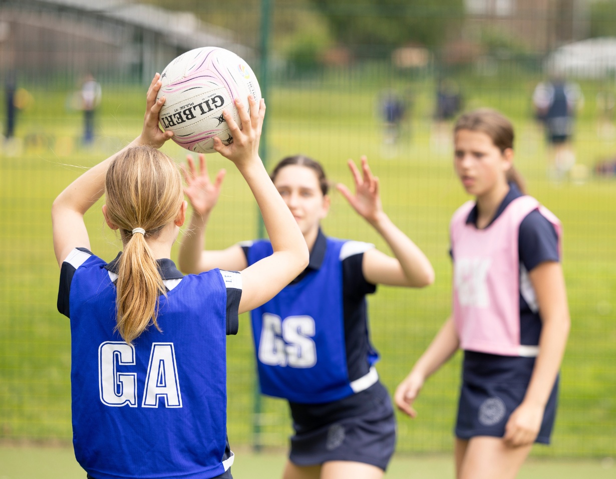 Welcome to Ibstock Place School, a leading private school in South-West London, Near Richmond, Barnes, Putney, Kingston, & Wandsworth for children ages 4-18 years. Senior pupils playing netball at Ibstock Place School, a private school near Richmond, Barnes, Putney, Kingston, and Wandsworth.