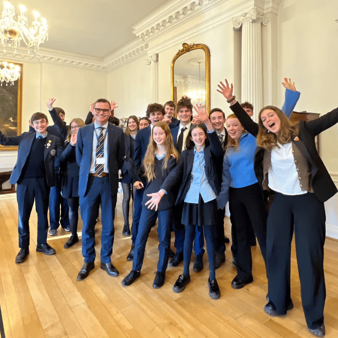 Senior pupils at the Head master lunch at Ibstock Place School, a private school near Richmond, Barnes, Putney, Kingston, and Wandsworth