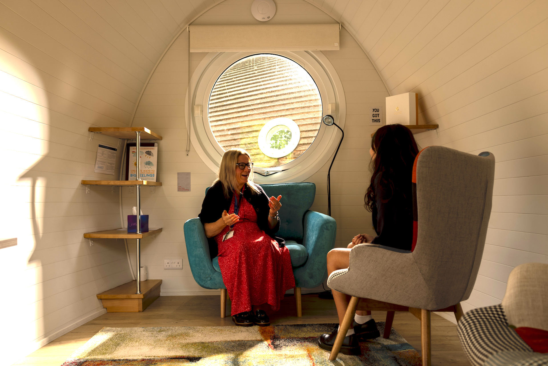 Senior pupils at the well being center at Ibstock Place School.