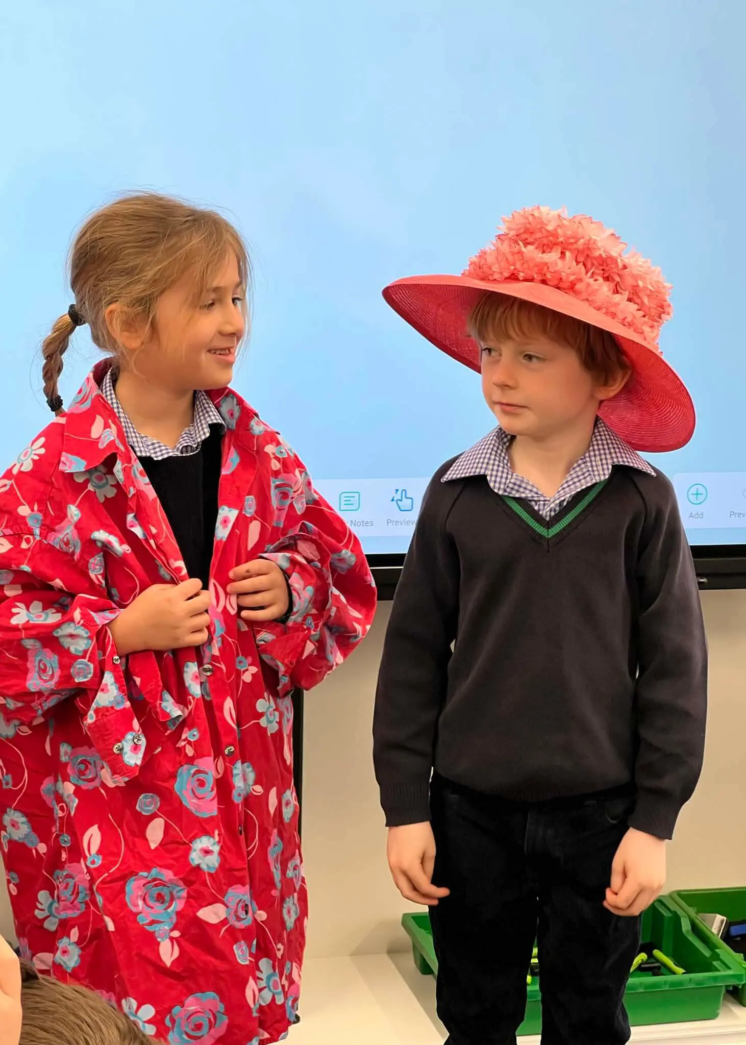 pupils dressed up in different costumes for An activity Robert Tregoning organised for pre prep pupils.