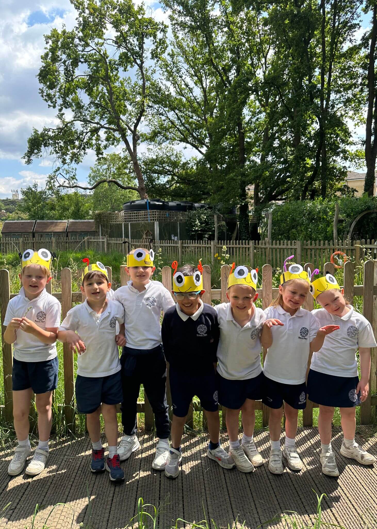 we learnt about the importance of bees and made bee hats at Forest School| Ibstock Place School, Roehampton, Private School Near Richmond, Barnes, Putney, Kingston, & Wandsworth 