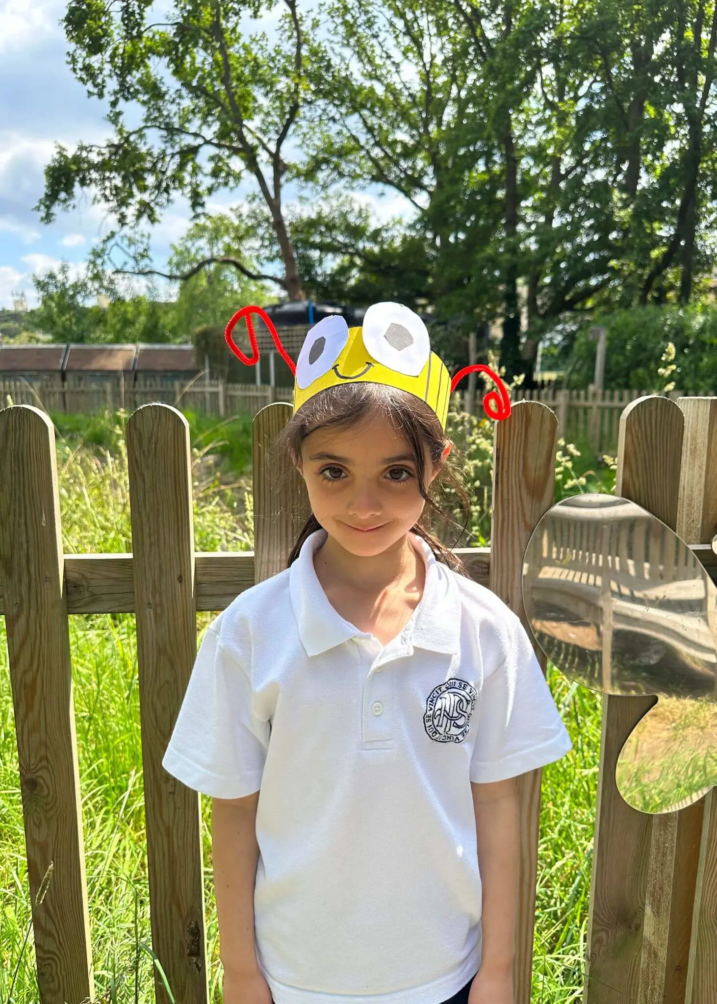we learnt about the importance of bees and made bee hats at Forest School| Ibstock Place School, Roehampton, Private School Near Richmond, Barnes, Putney, Kingston, & Wandsworth 